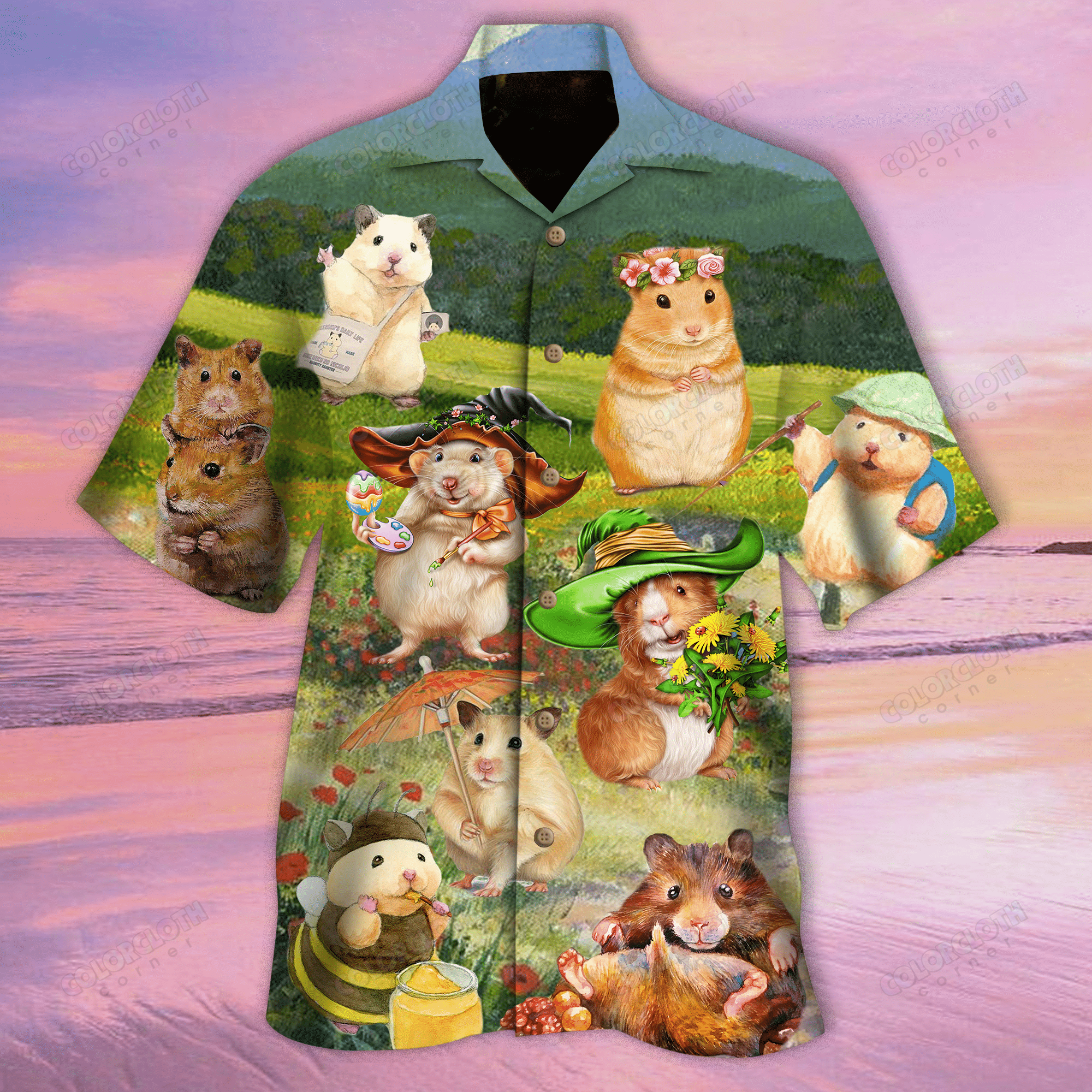 Animals Life Is Better With A Hamster Hawaiian Unisex Print Aloha Short Sleeve Casual Shirt Ha55491