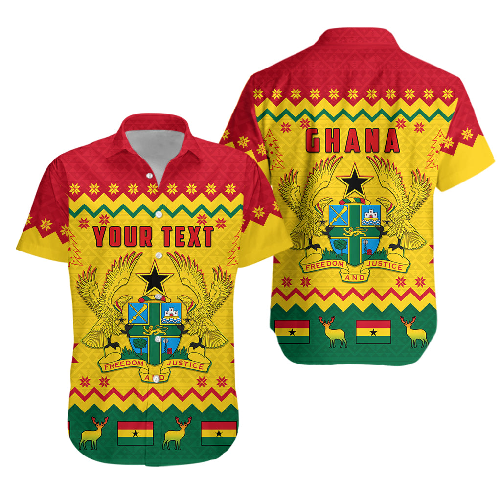 (Custom Personalised) Ghana Christmas Hawaiian Shirt African Pattern Lt13