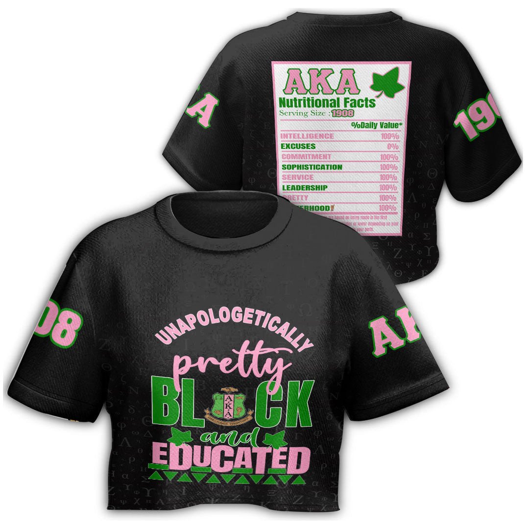 Wonder Print Shop Clothing – Alpha Kappa Alpha Croptop T Shirt