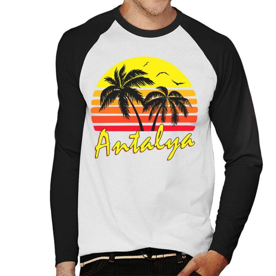 Antalya Vintage Sun Men’s Baseball Long Sleeved T-Shirt