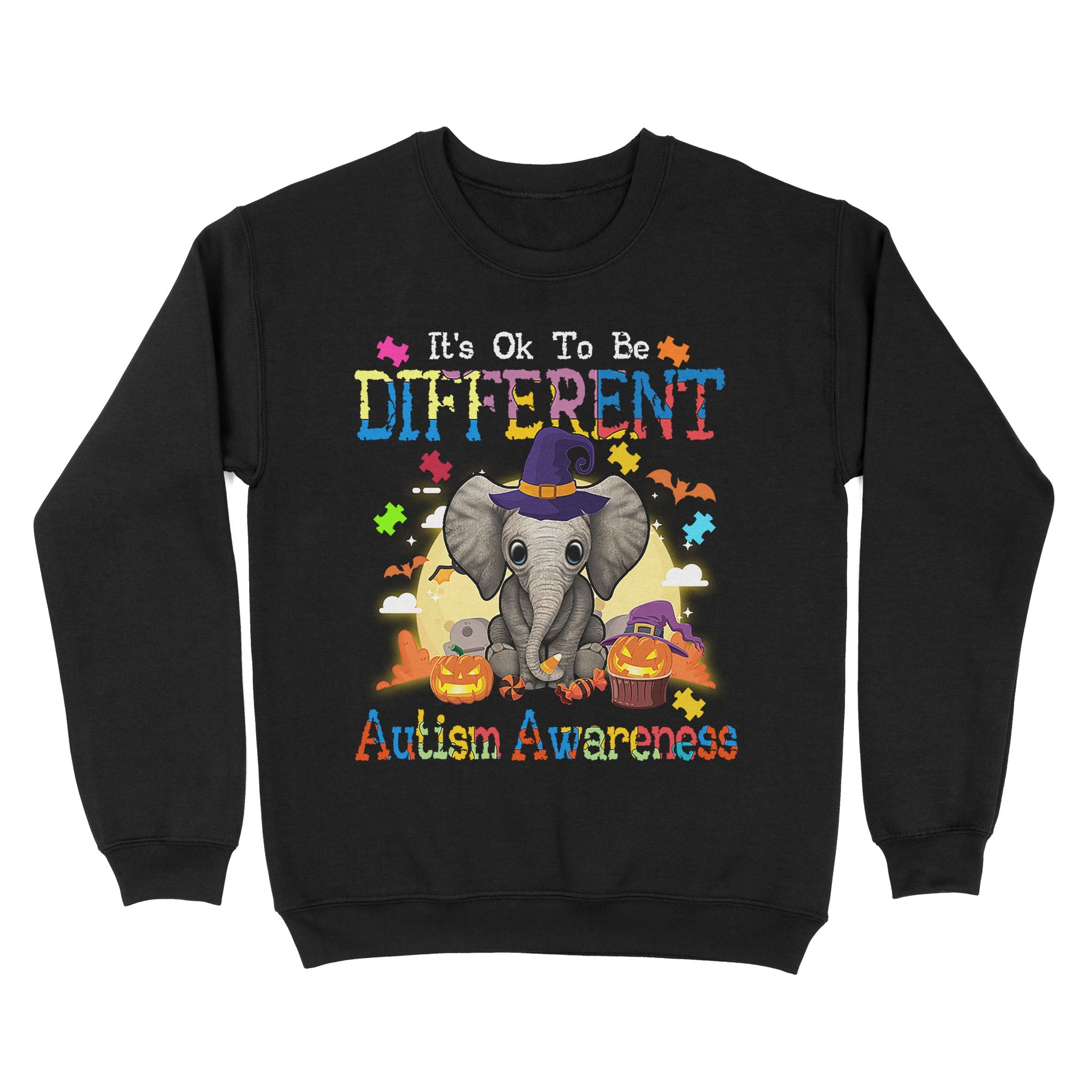 Its Ok To Be Different Elephant Autism Awareness Breast Cancer Awareness Sweatshirt