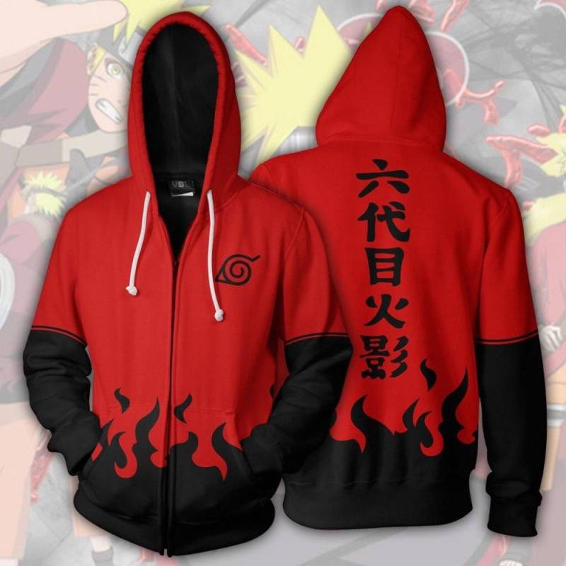 Seventh Hokage Cosplay Zip Up Hoodie Jacket – Fashionspicex Shop