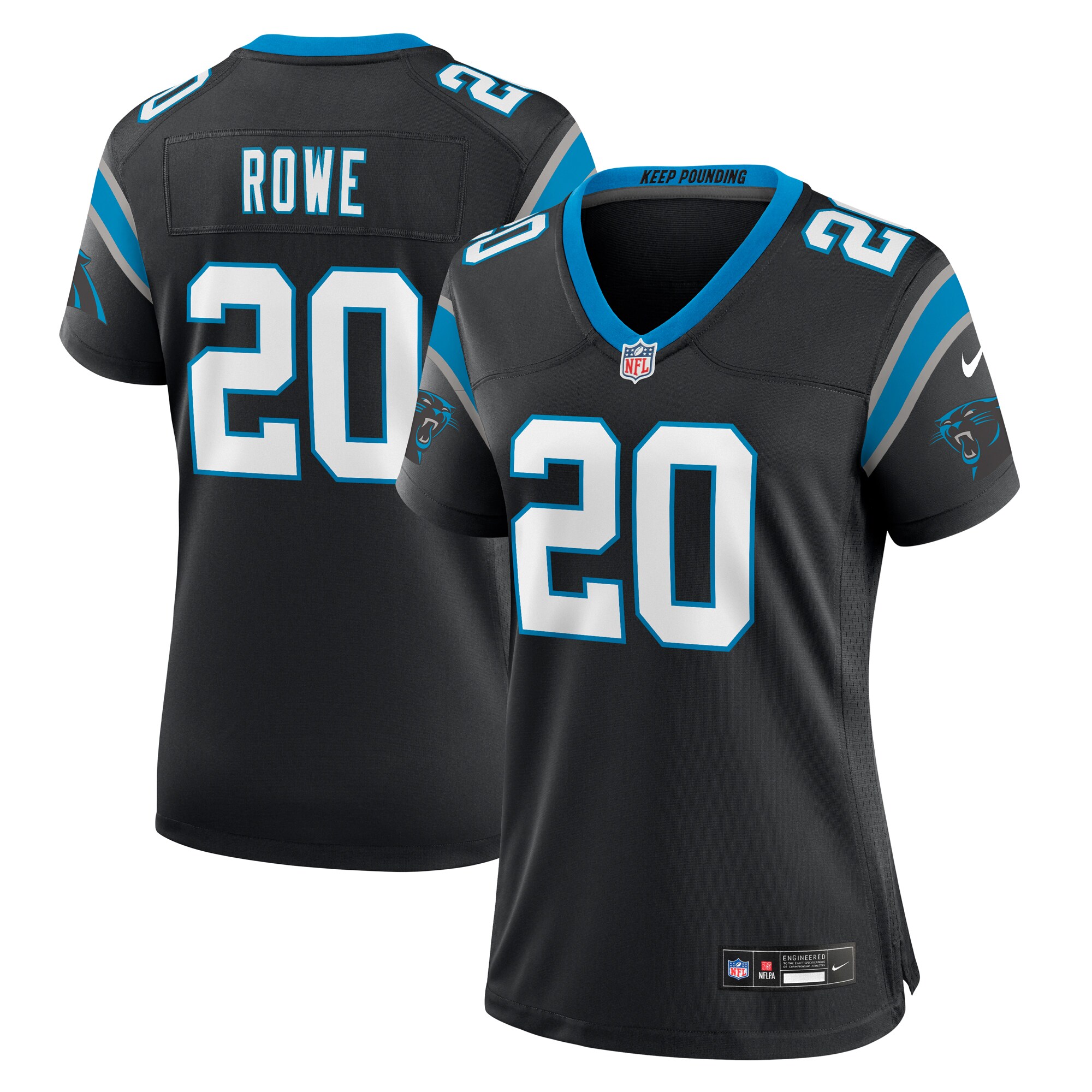 Eric Rowe Carolina Panthers Women's Game Jersey – Black