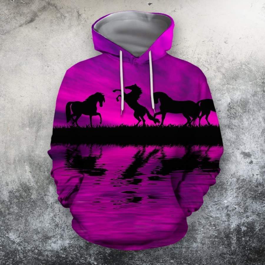 3D All Over Print  Animals Horse Hoodie NK