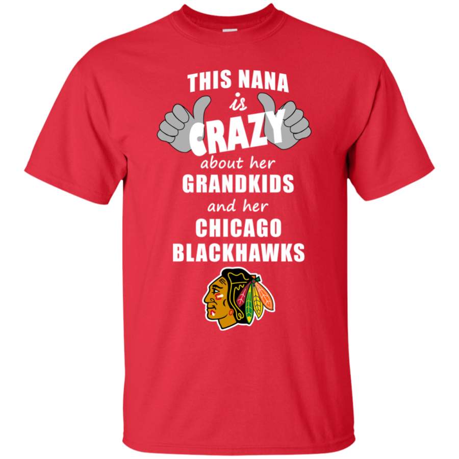 This Nana Is Crazy About Her Grandkids And Her Chicago Blackhawks T Shirts