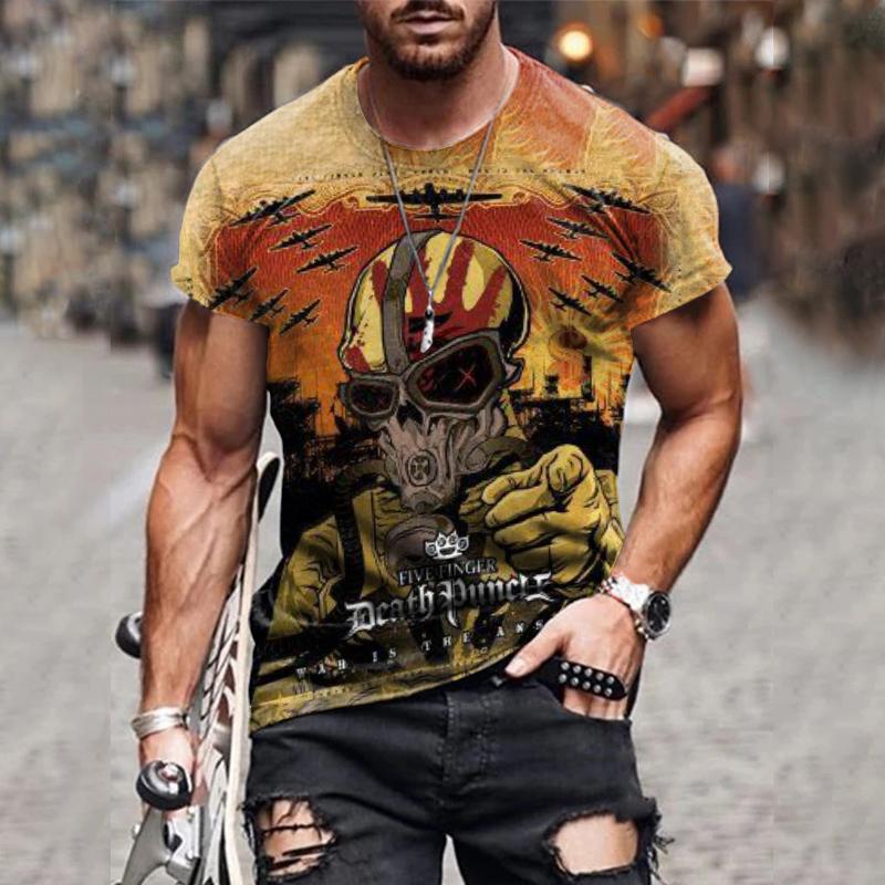 vintage print men’s T-shirt