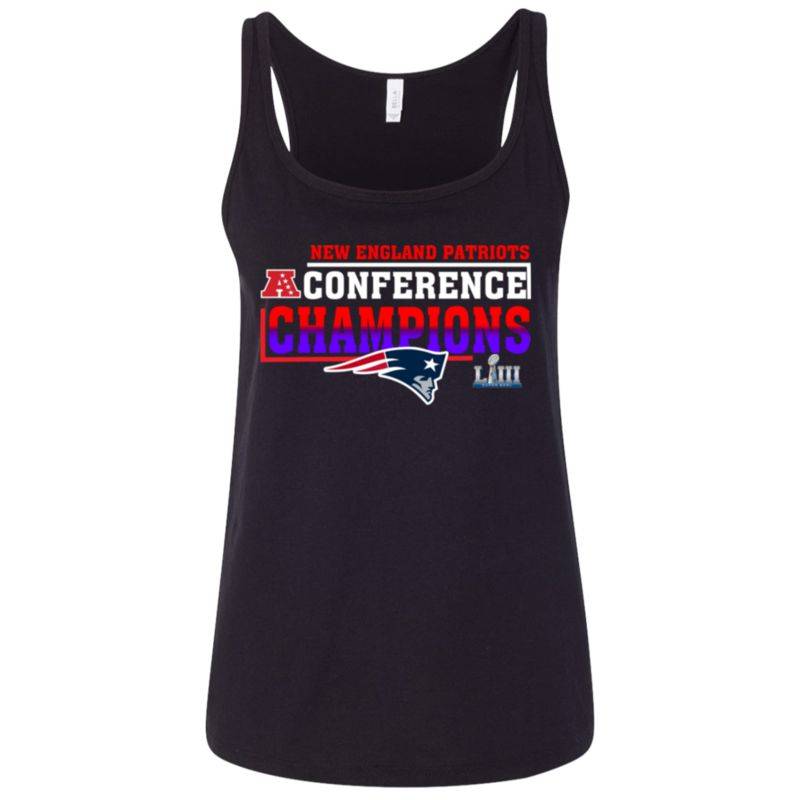 New England Patriots Afc Champions Conference Liii 2018 Shirt 6488 Bella + Canvas Ladies’ Relaxed Jersey Tank