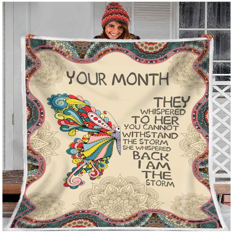 ZALOOO They Whispered Personalized Month, Zodiac Signs Blanket