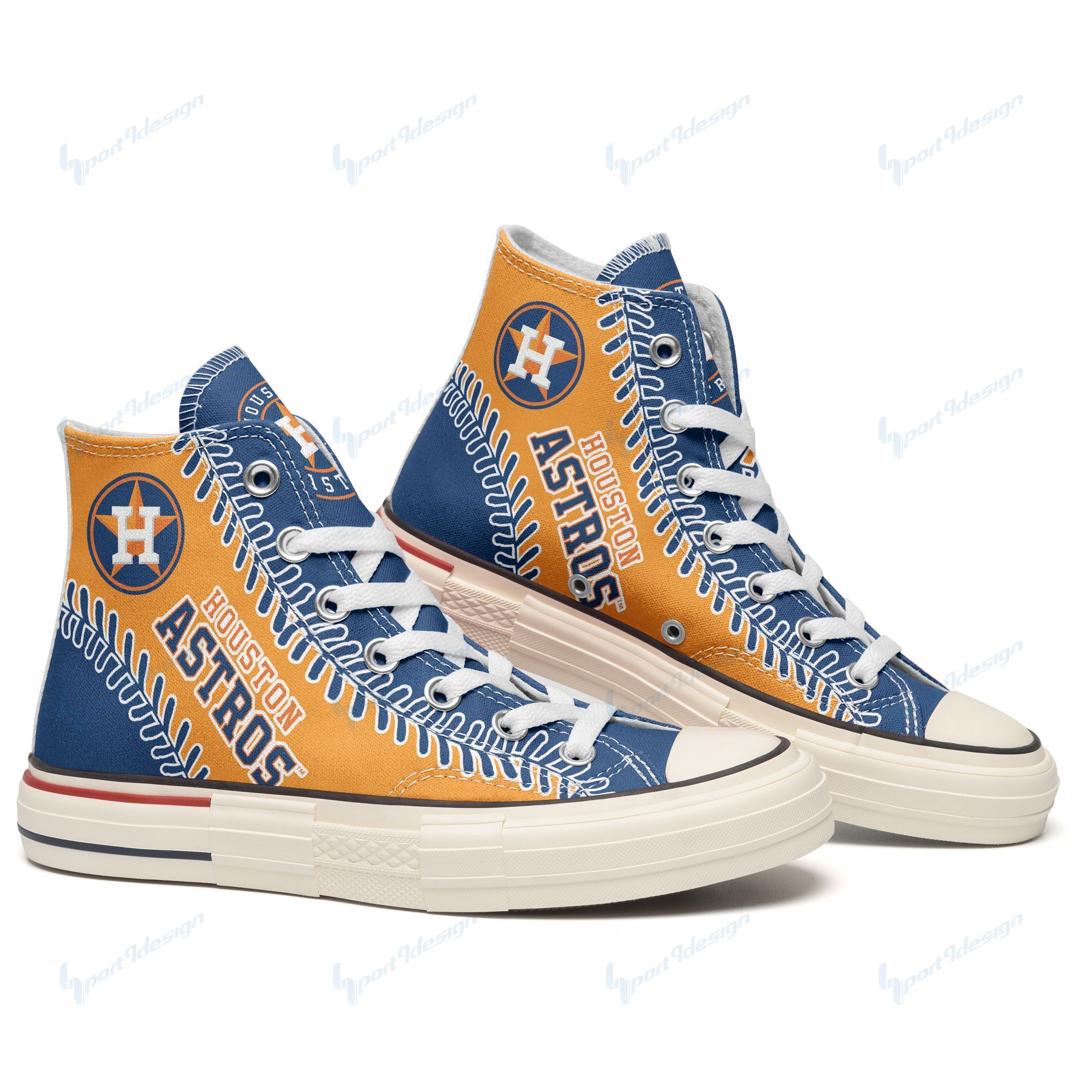 Houston Astros New High Top Canvas Shoes 31