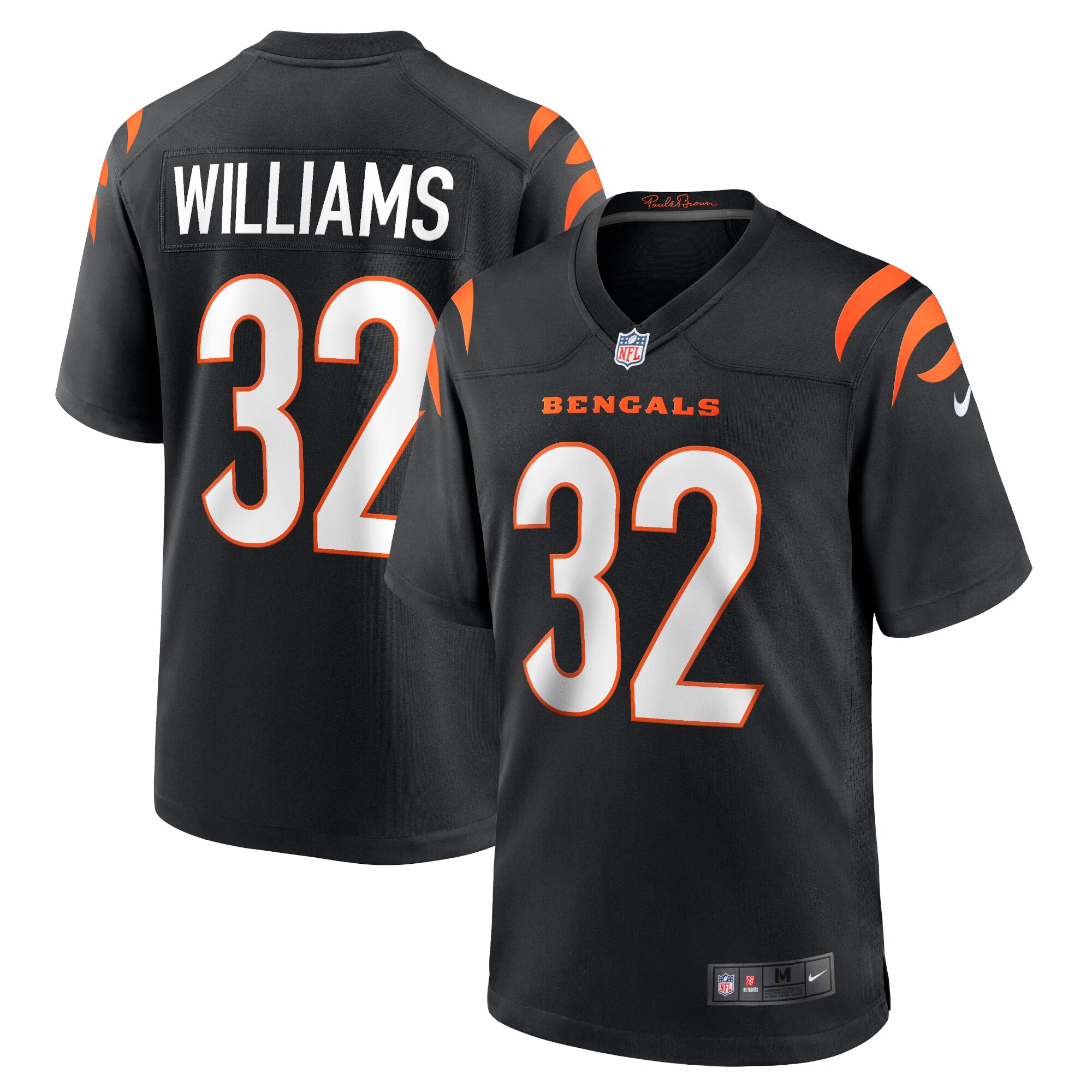 Trayveon Williams Cincinnati Bengals Game Jersey – Black