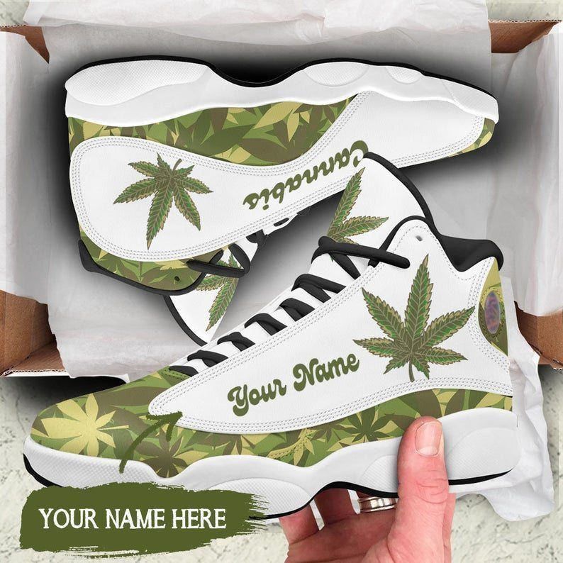 Weed Love Air JD 13 Sneakers Shoes For Men and Women, Personalized Shoes, Custom Name Shoes, Printed shoes