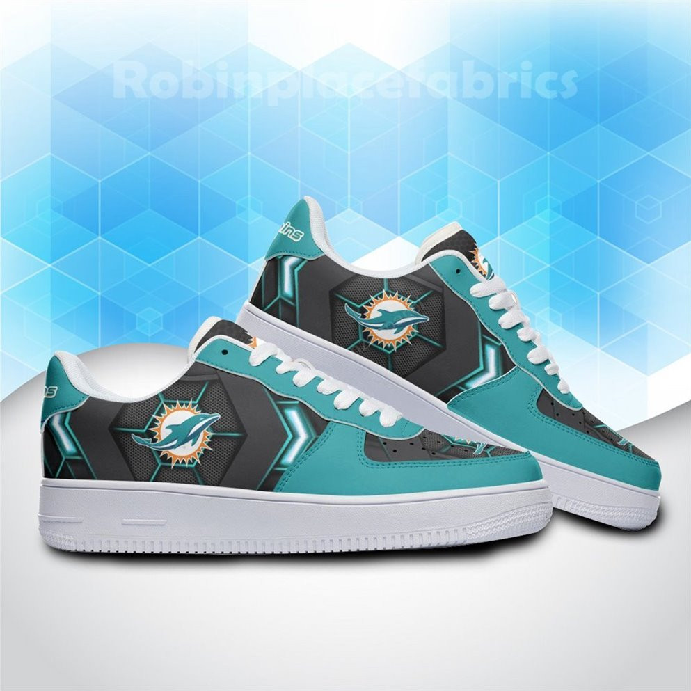 Miami Dolphins 02 Sneakers Football Air Force 1 Shoes