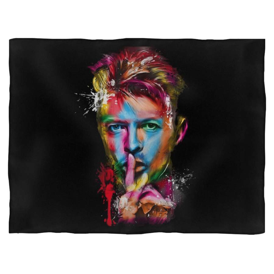 David Bowie Art Print Blanket