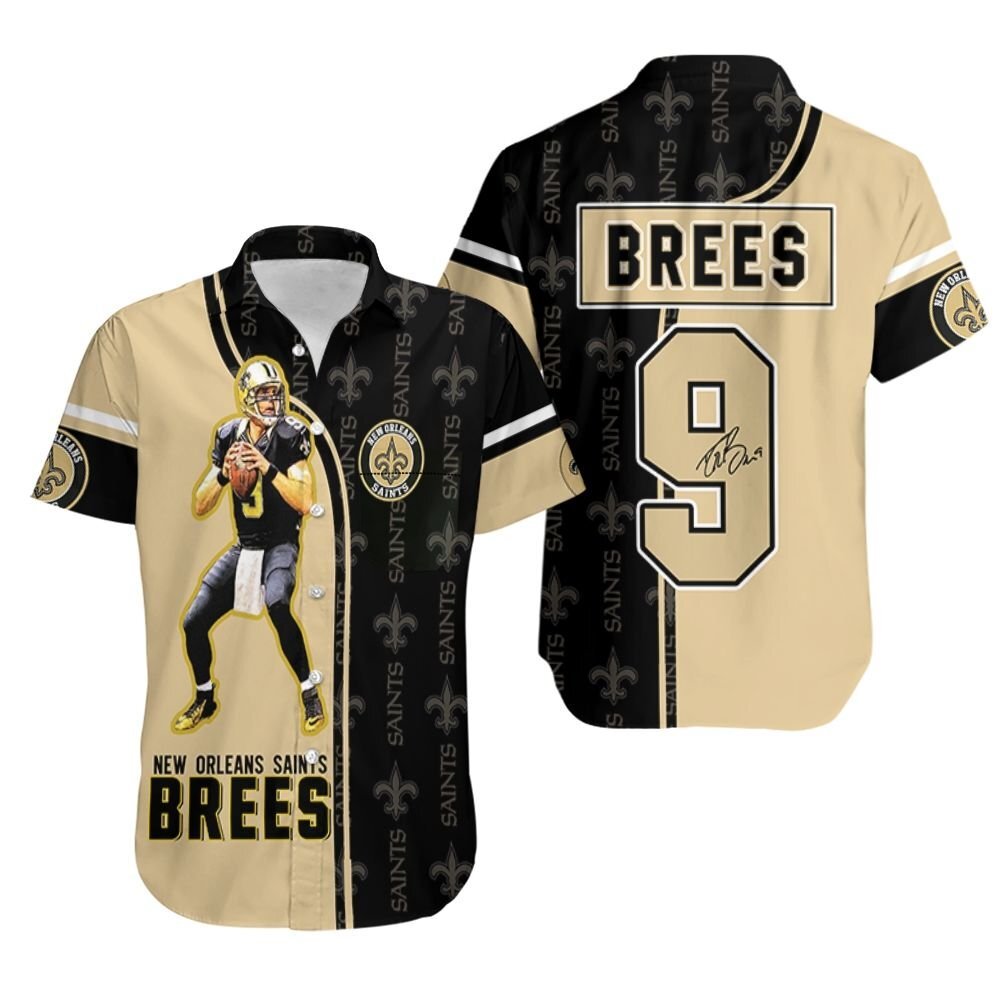 Drew Brees 9 New Orleans Saints Signature Hawaii Shirt Ha37334