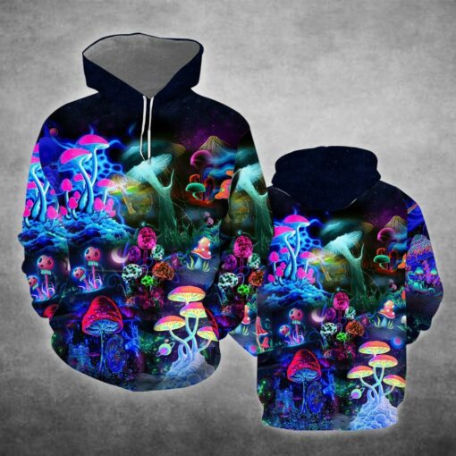 Magic Mushrooms Forest Hippie 3D All Over Print Shirts For Men & Women, Gift For Hippie Soul, Hippie Lover