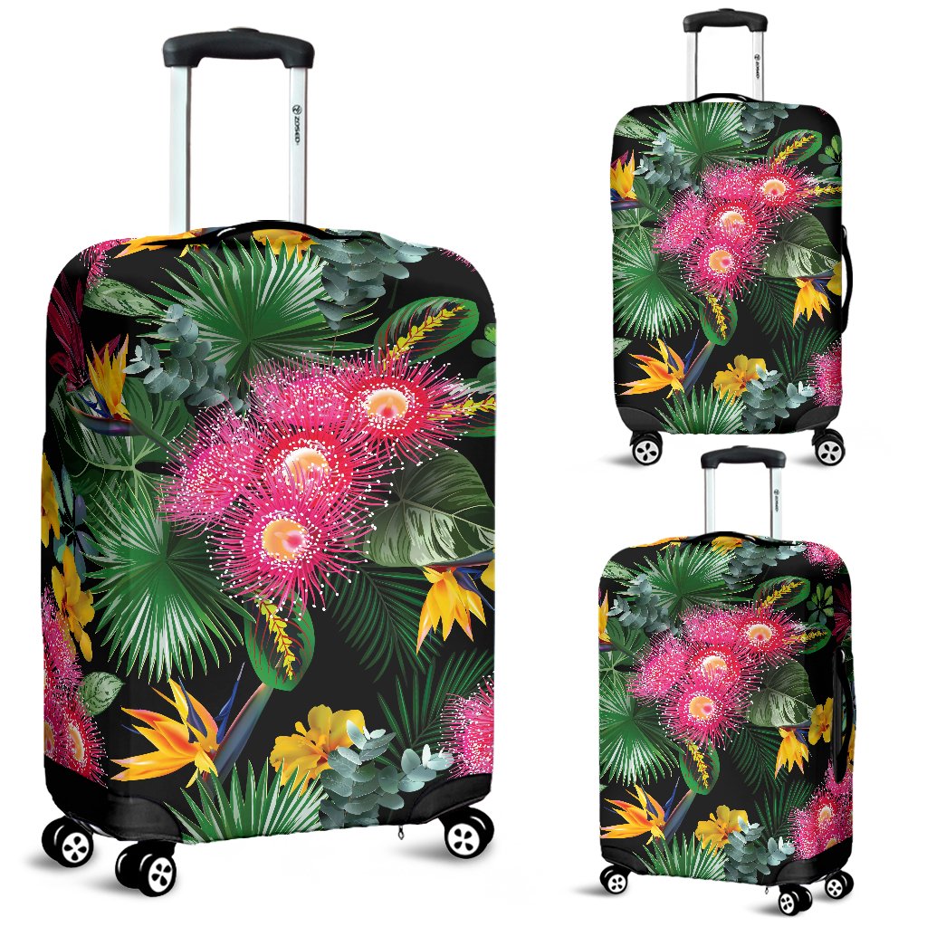 Flower Hawaii Tropical Leaves Print Pattern Luggage Cover Ha57137