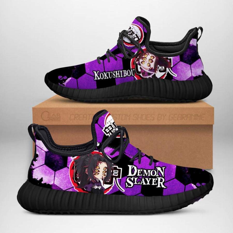 Demon Kokushibou Shoes Sporty Demon Slayer Anime Sneakers Fan Gift Idea