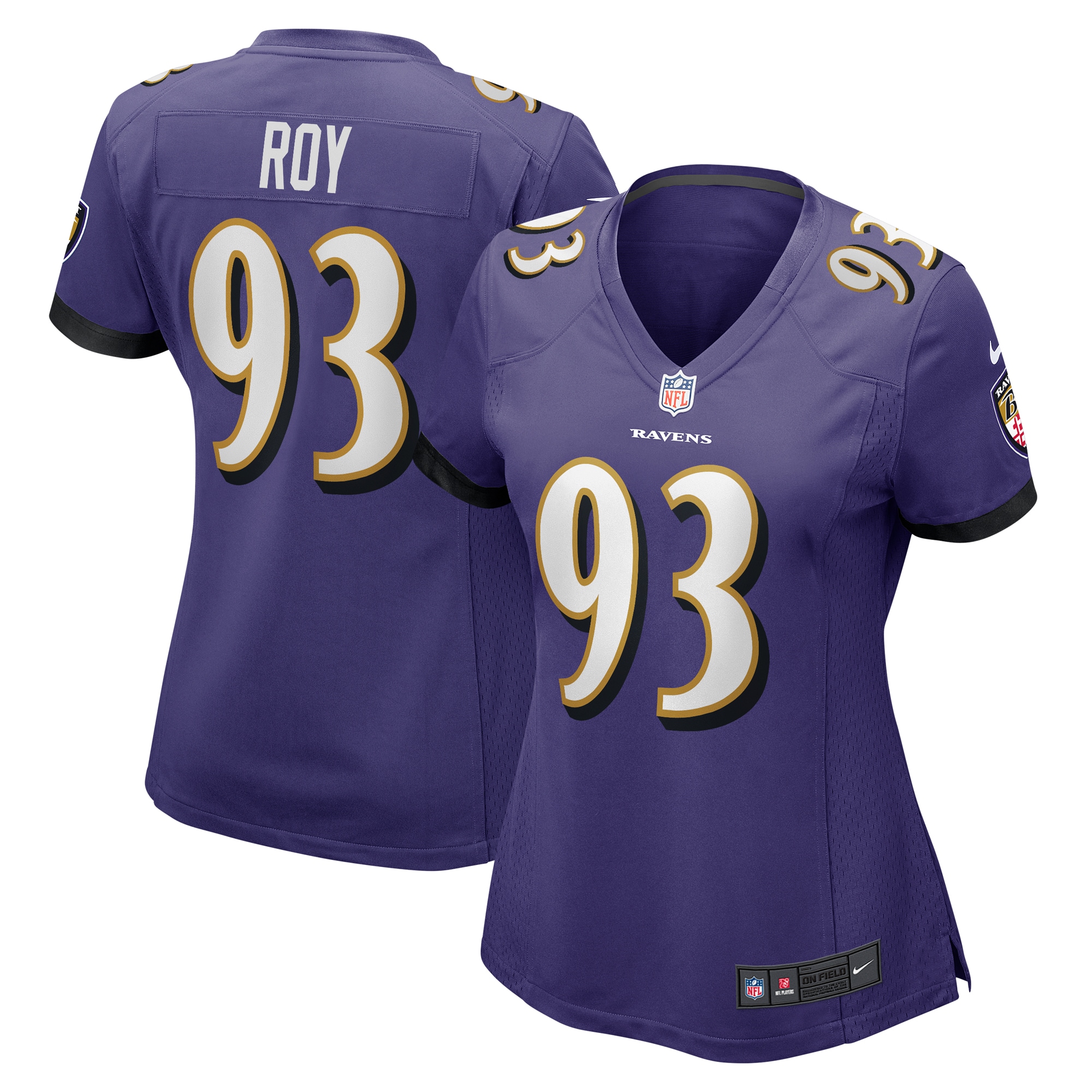 Women’s Baltimore Ravens Bravvion Roy  Purple  Game Jersey