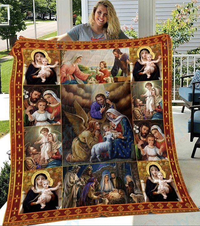 THE HOLY FAMILY QUILT BLANKET 232380TH