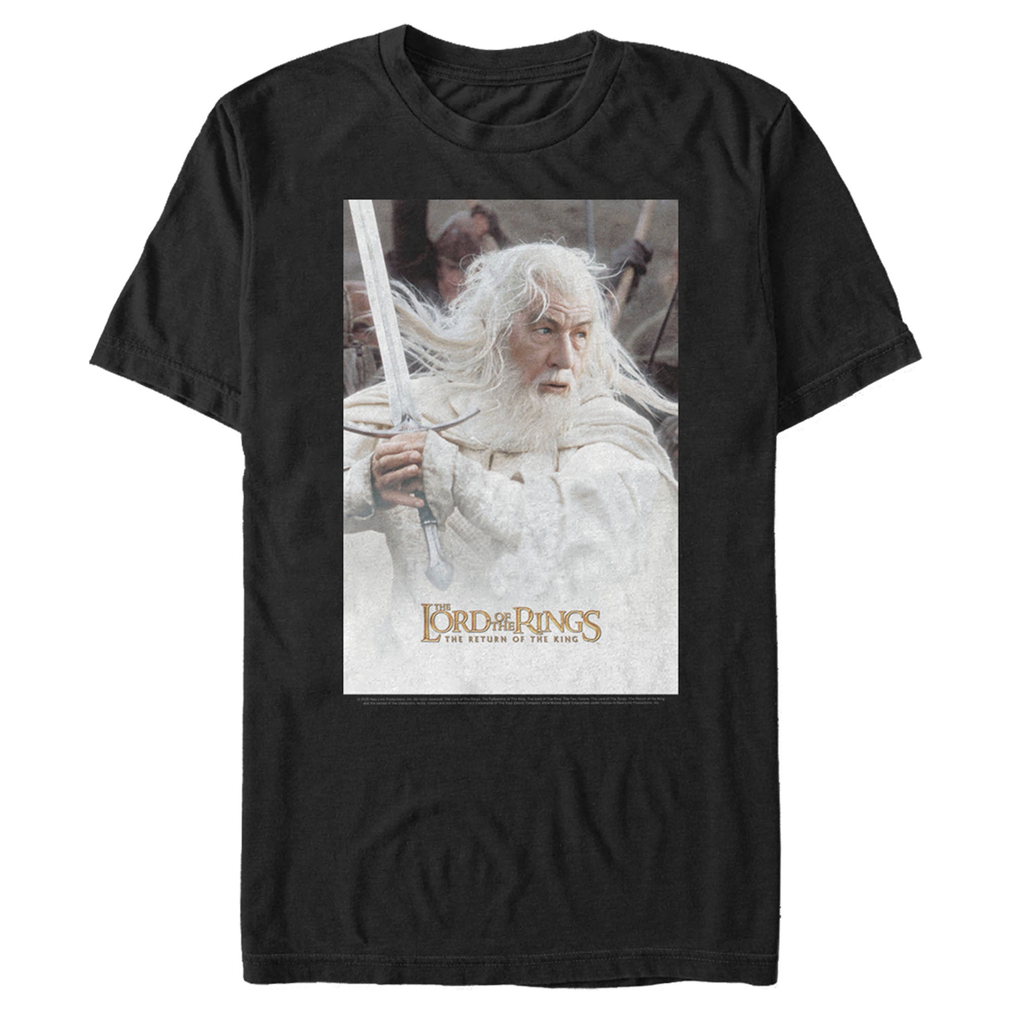 The Lord Of The Rings Men’S Return Of The King Gandalf Movie Poster  T-Shirt