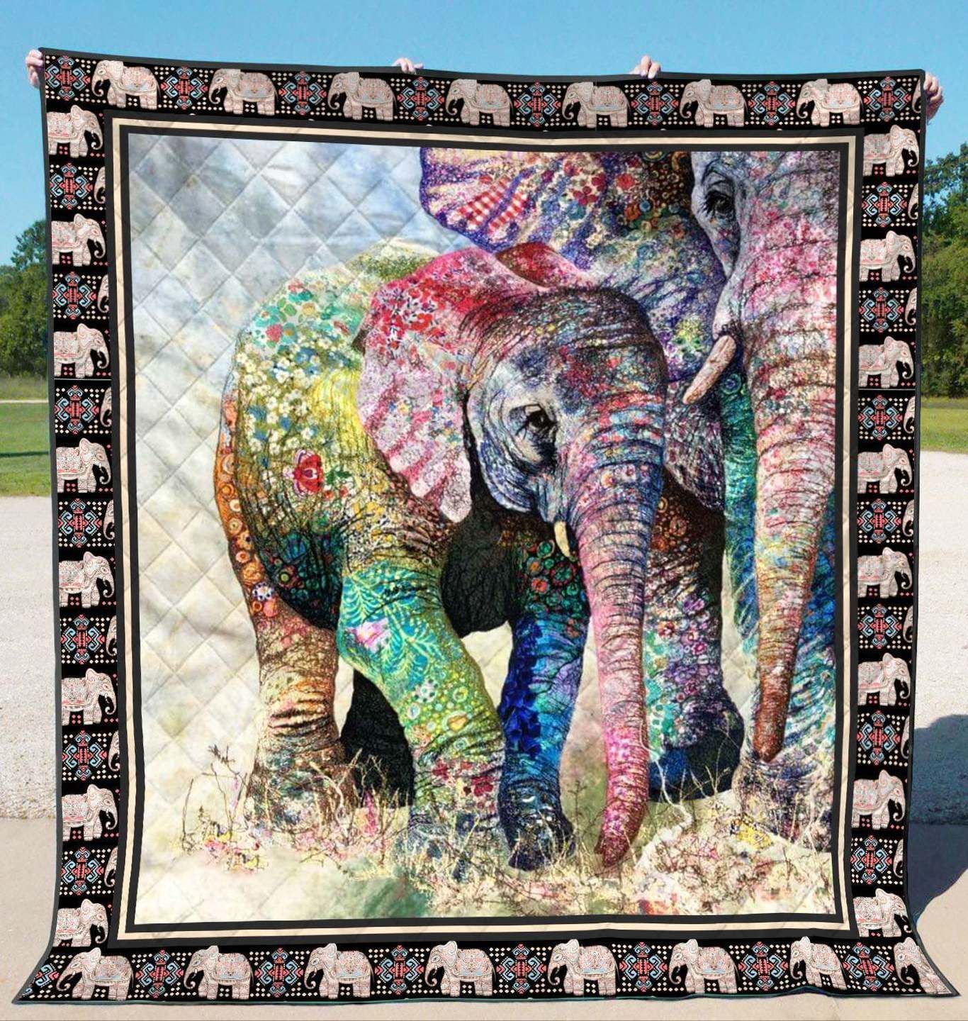 Elephant Ye090702A Tbg Quilt Blanket