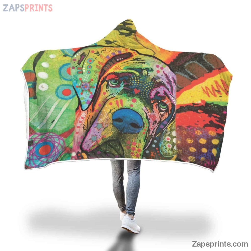 Mastiff Design Hooded Blanket – Dean Russo Art