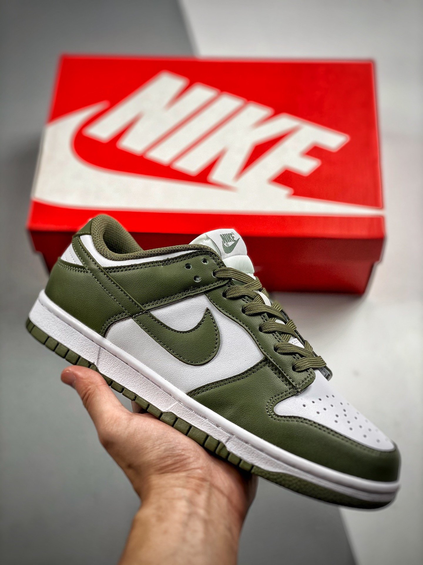 Nike Dunk Low WhiteMedium Olive DD1503-120 5339205