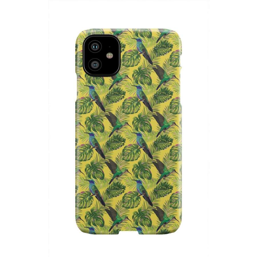 Hummingbird Palm Leaves Pattern Print Iphone & Android Phone Cases
