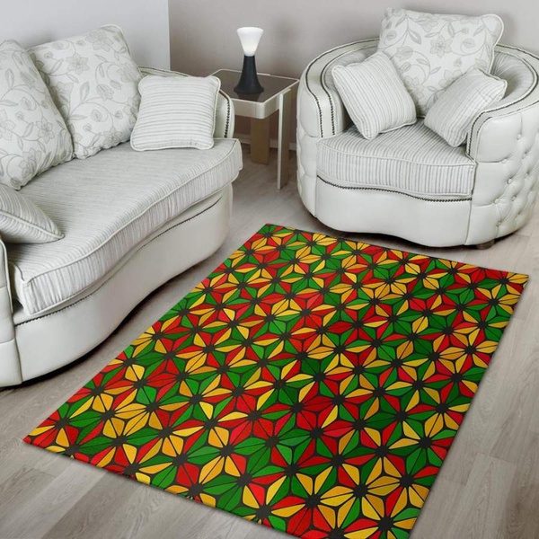 Abstract Reggae Rasta Area Rug