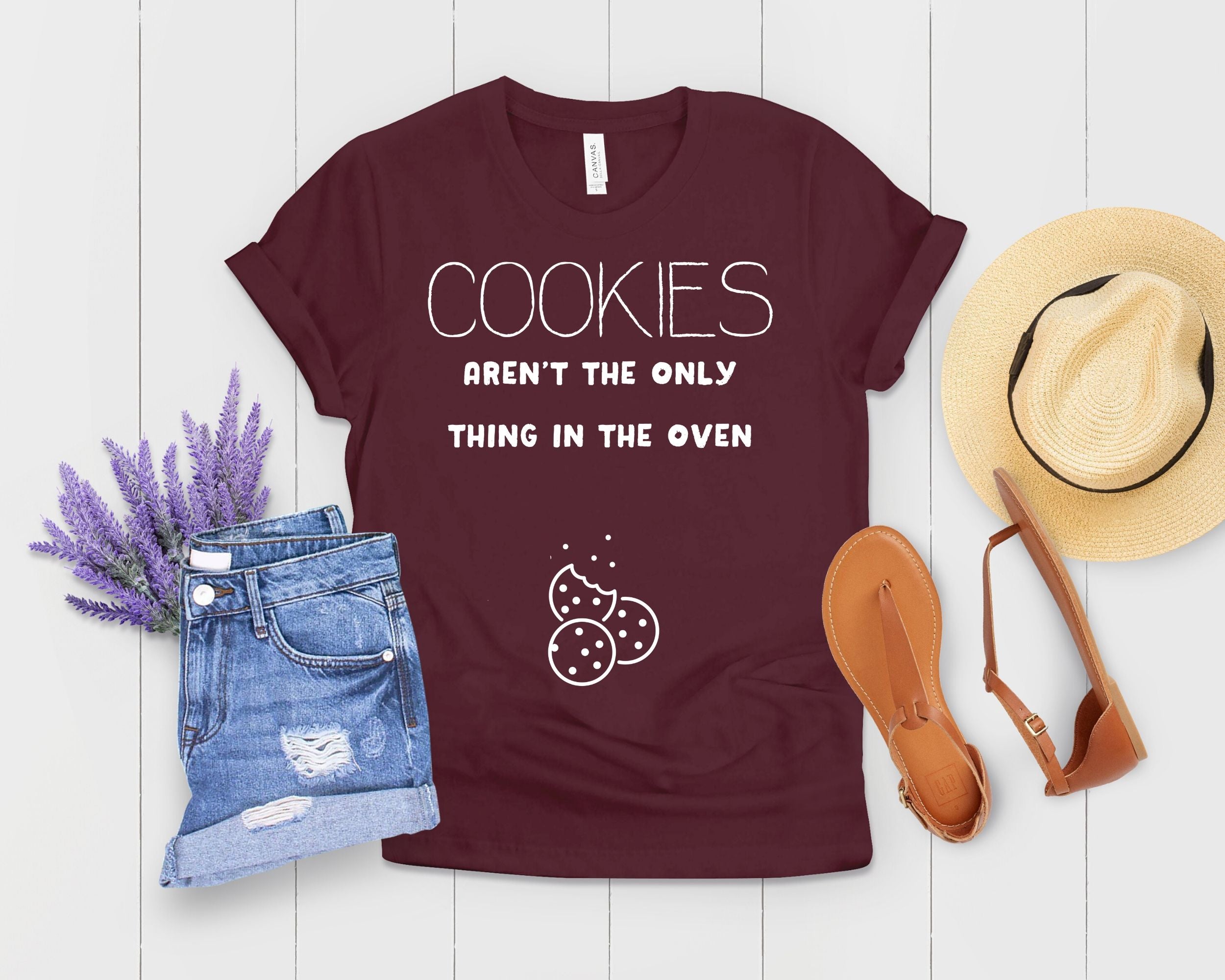 Cookies Aren’T The Only Thing In The Oven Xmas Maternity T Shirt