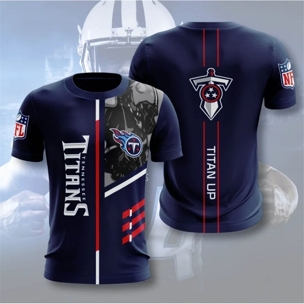 TENNESSEE TITANS 3D PRINTED MESH T-Shirt