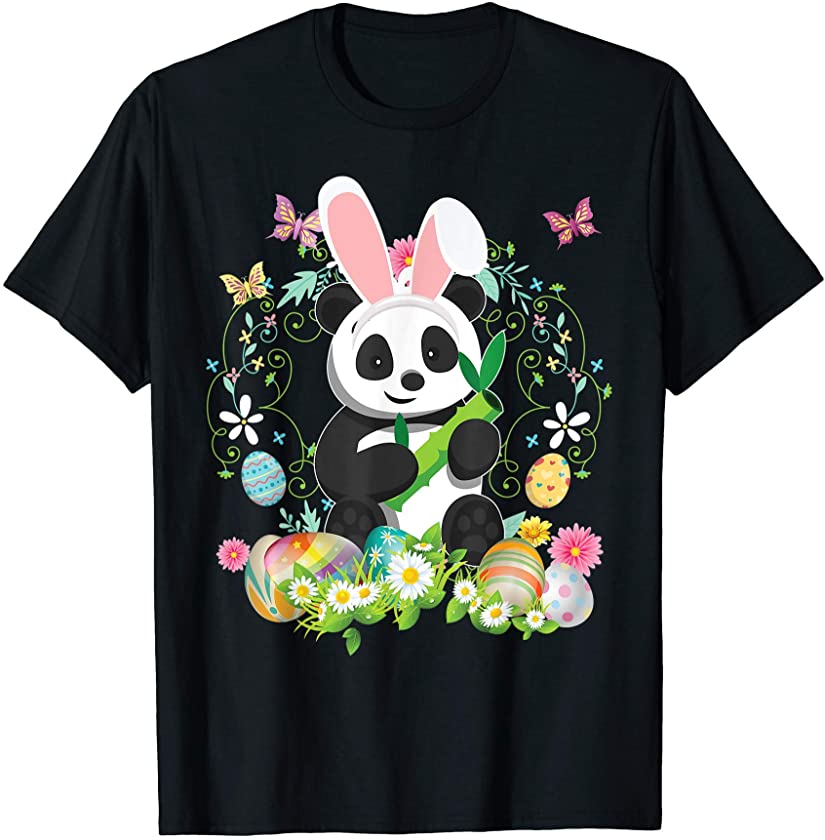 Bunny Panda Happy Easter Day Lover Egg Hunt Lovely Cute T-Shirt