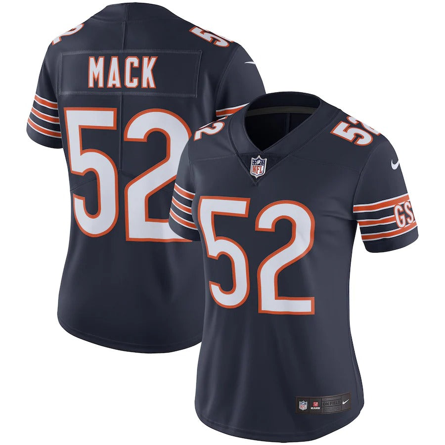 Women’S Chicago Bears Khalil Mack Nike Navy Vapor Limited Player Jersey