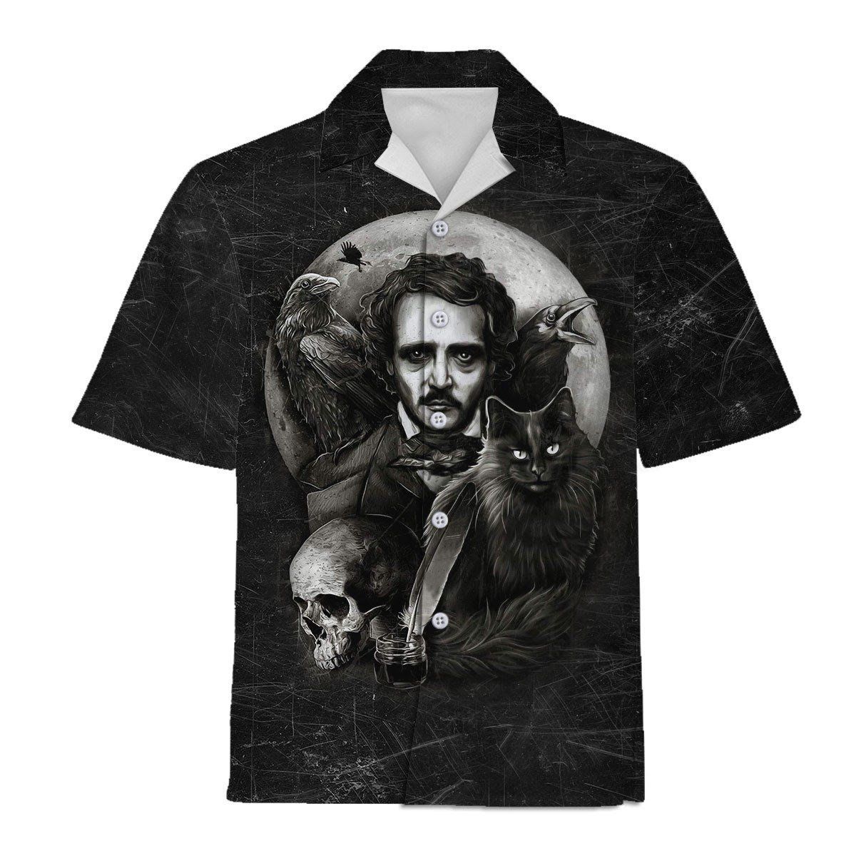 The Black Cat And Raven Hawaii Shirt Ha106892