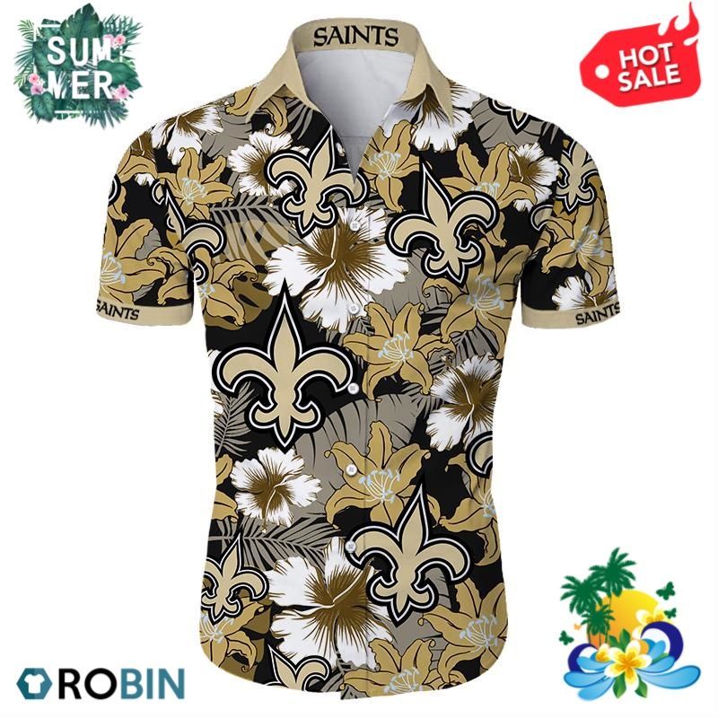 New Orleans Saints Tropical Flower Hawaiian Shirt Hawaii Shirt