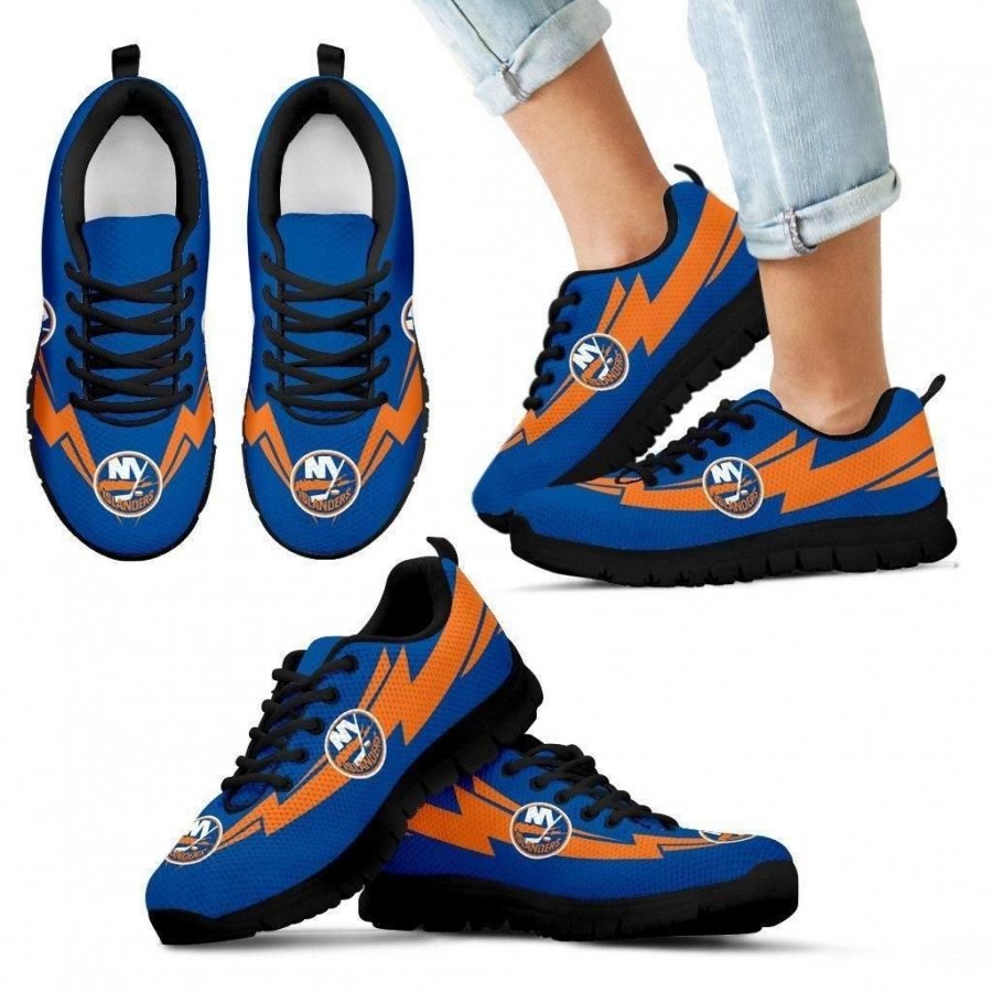 Three Amazing Good Line Charming Logo New York Islanders Sneakers #947