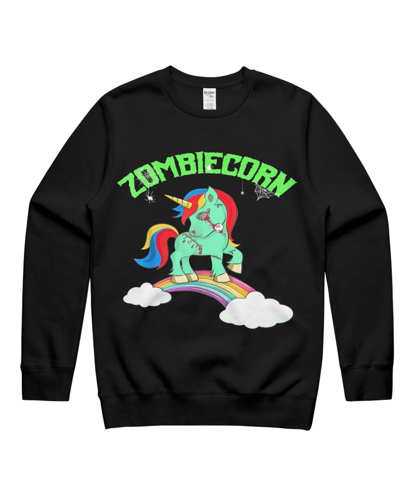 Zombiecorn Zombie Unicorn Halloween Gifts Boy Men Rainbow T-Shirt Halloween T-Shirt Unisex Crewneck Sweatshirt