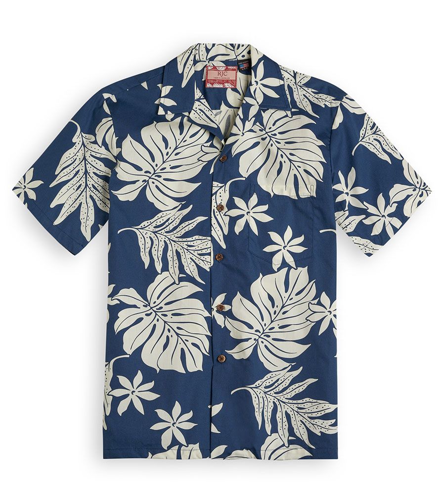 Tropical Palm Blue White Unique Design Hawaiian Shirt Dhc18062279