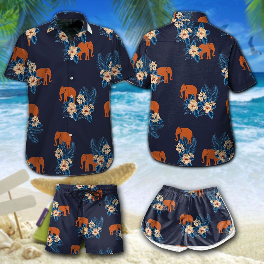 Floral Elephant Hawaii Shirt Summer Time Ha100961