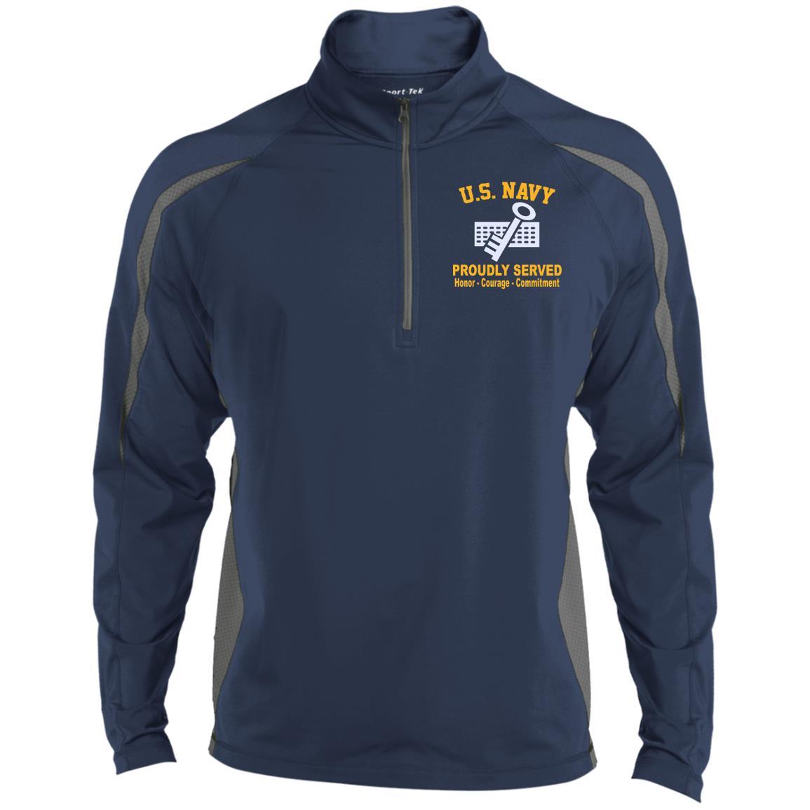 US Navy Disbursing Clerk DK Logo Embroidered LS Polo Shirt - Colorblock ...
