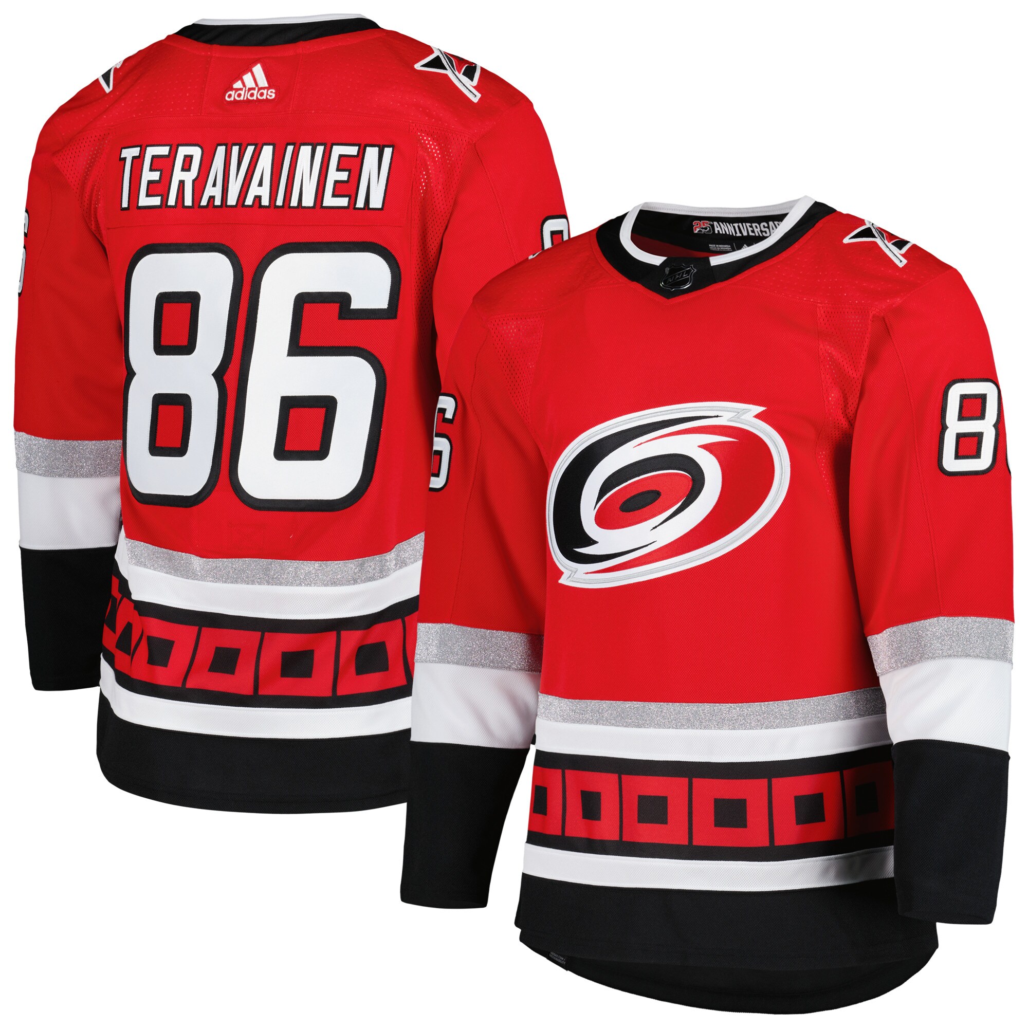 Men's Carolina Hurricanes Teuvo Teravainen adidas Red Primegreen Authentic Pro Player Jersey