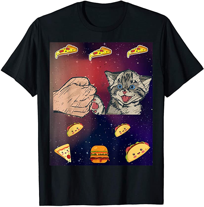 Astronaut Space Cat Taco Pizza Burger Dad Kitten Pet Animal T-Shirt