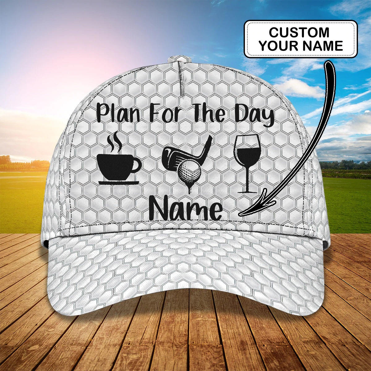 Custom With Name 3D Baseball Cap Hat For Golf Man, Plan For The Day With Golf, Gift A Golf Lover