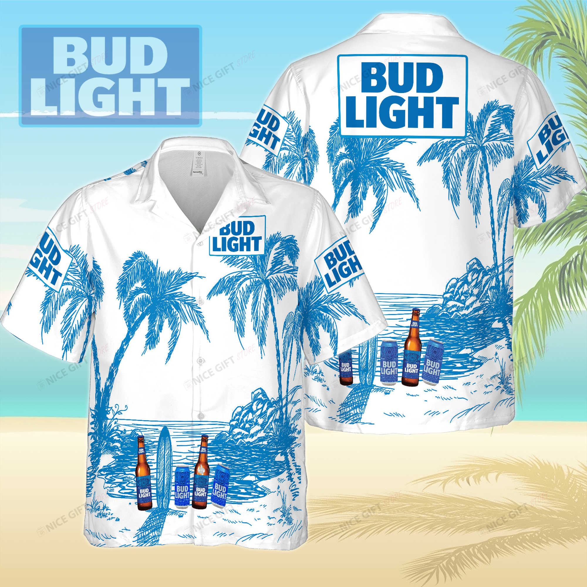 Bud Light Hawaiian Shirt 3Hs-Q3K3