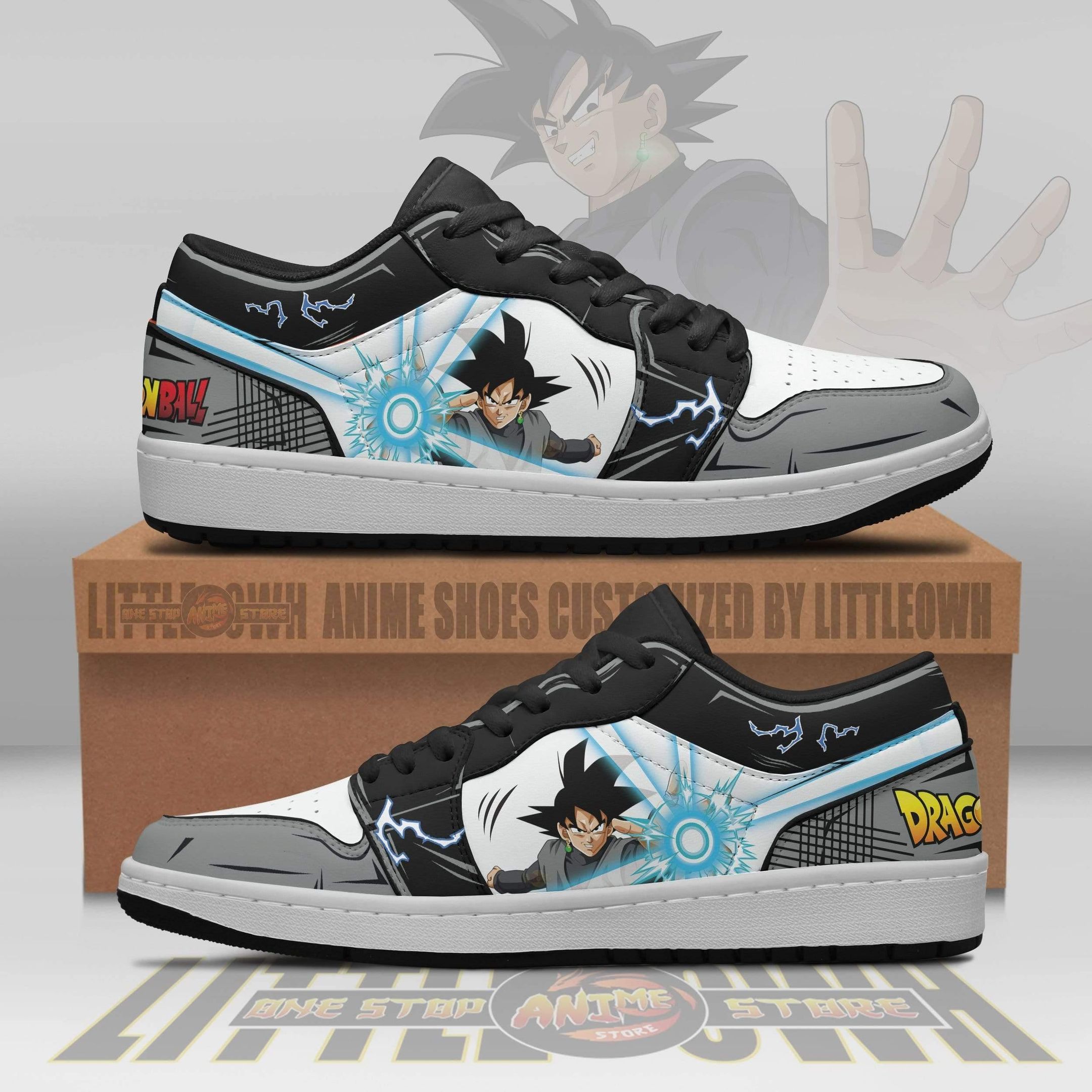 Black Goku Jd Low Sneakers Custom Dragon Ball Anime Shoes
