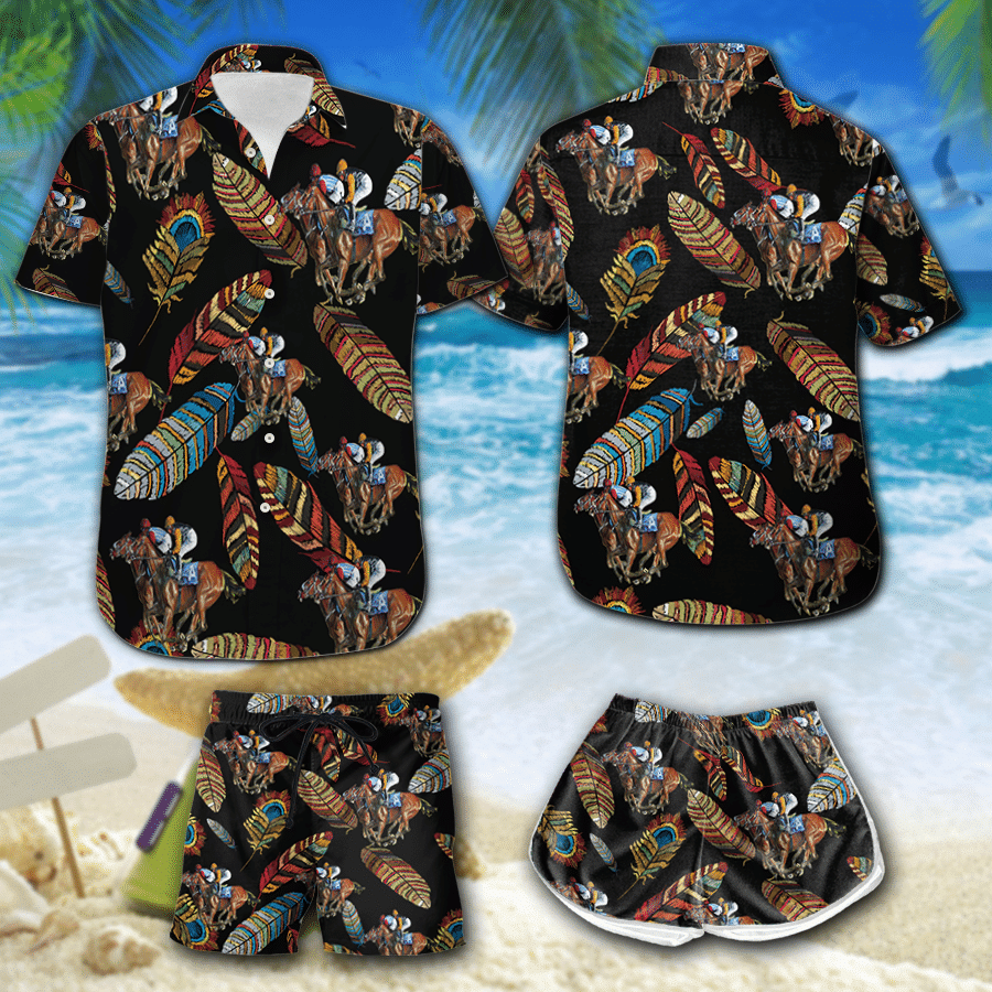 Retro Horse Racing Hawaii Shirt Summer Holiday Ha27584