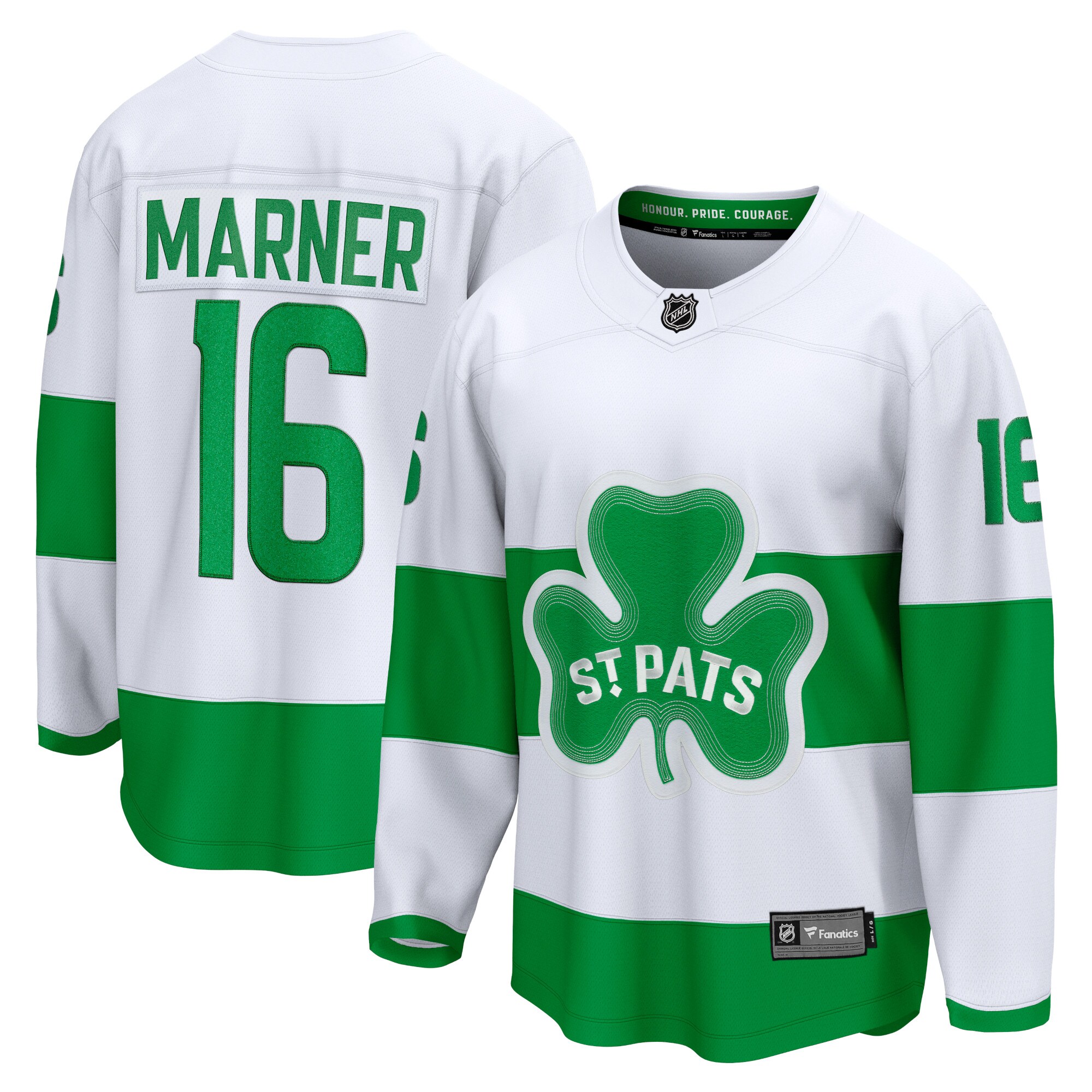 Mitch Marner Toronto Maple Leafs Branded St. Patricks Alternate Premier Breakaway Player Jersey – White