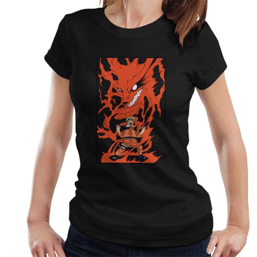 Naruto Nine Tailed Fox Rage Women’s T-Shirt