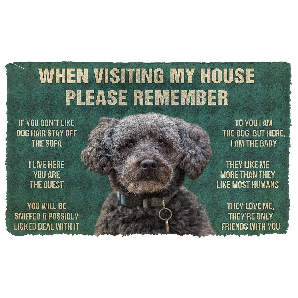 Gearhumans  GearHuman 3D Please Remember Schnoodle Dogs House Rules Doormat