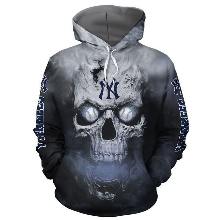 New York Yankees Skull Hoodie & Zip Hoodie